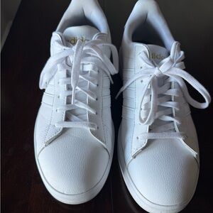Adidas White and Gold Sneakers